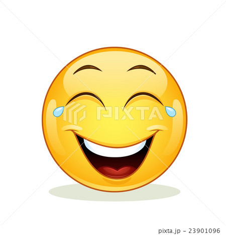 Laughing emoticon with tears of joy 23901096