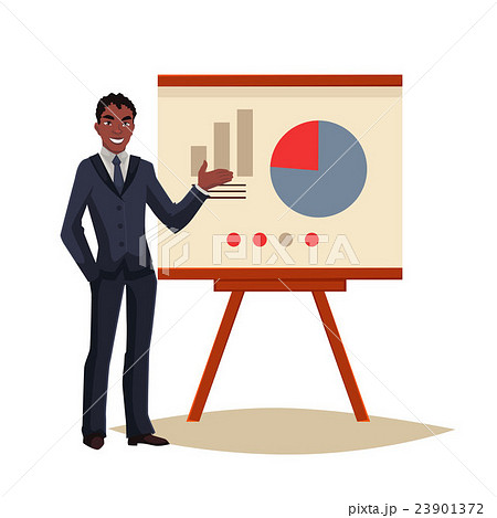 Businessman giving presentation using a board 23901372