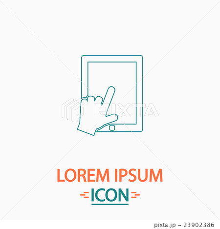 Touch screen computer symbol Touch screen computer symbol 23902386