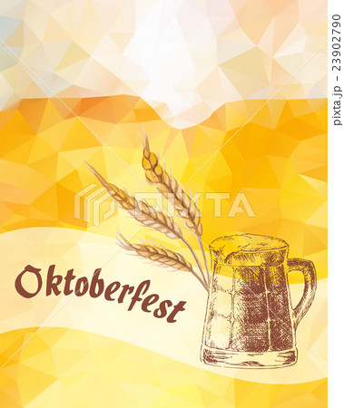 Oktoberfest vector illustration. Beer mug and Oktoberfest vector illustration. Beer mug and 23902790