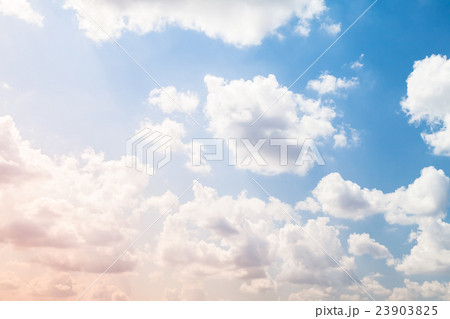 Cumulus clouds in bright sky, natural background 23903825