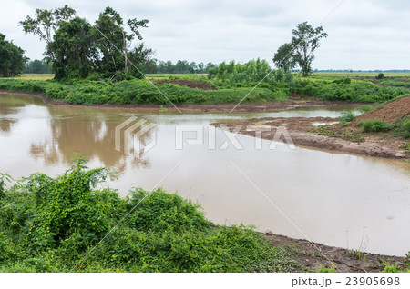 Irrigation canal for ues in the farming. Irrigation canal for ues in the farming. 23905698