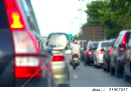 Traffic Jam on the evening time,blurred style 23907047