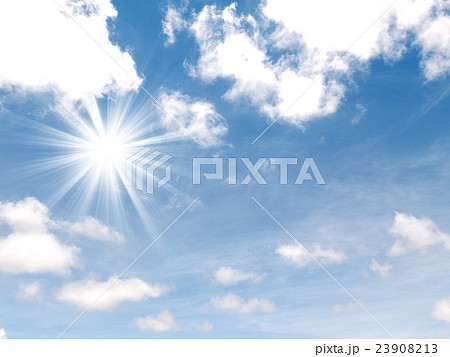 輝く太陽のイラスト素材