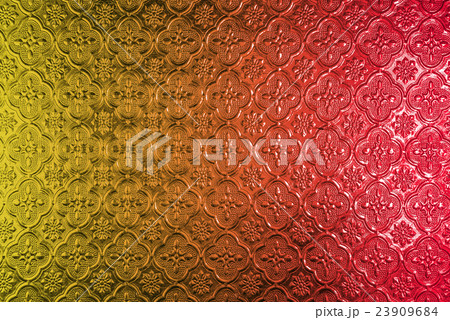 Abstract stained glass on the inside surface  23909684