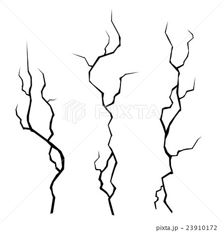 Wall Cracks Set On White Background Vectorのイラスト素材