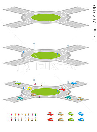 ランドアバウト交差点 23912192