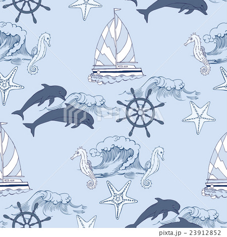 Nautical seamless pattern 23912852