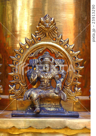 Golden Shiva. Temple decorative element 23913290