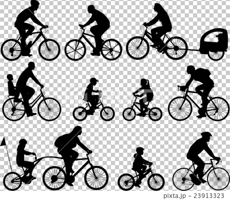 bicyclists silhouettes collection bicyclists silhouettes collection 23913323