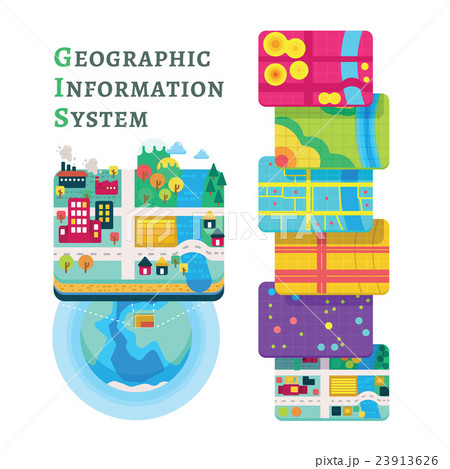 GIS Concept Data Layers for Infographic 23913626