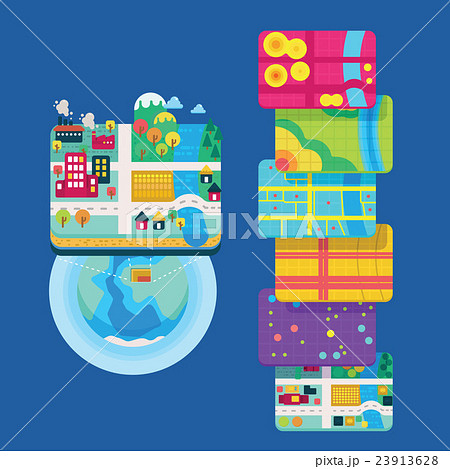 GIS Concept Data Layers for Infographic 23913628