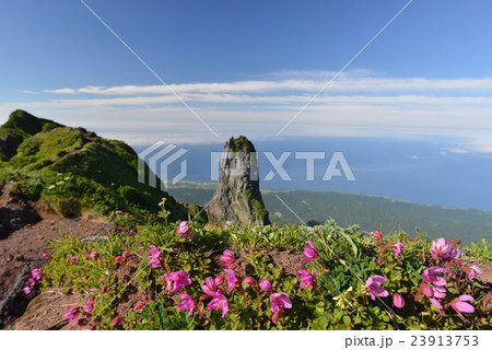 利尻山南峰とローソク岩 利尻山南峰とローソク岩 23913753