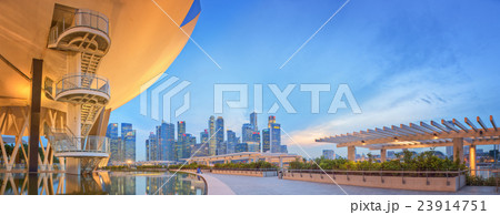 ArtScience Museum and Singapore skyscrapers. ArtScience Museum and Singapore skyscrapers. 23914751