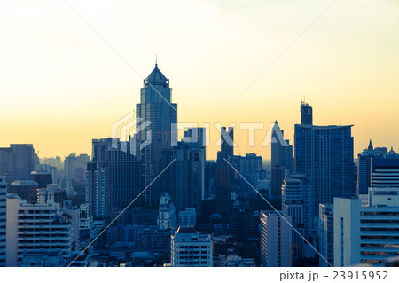 Bangkok skyline at sunset Panorama 23915952