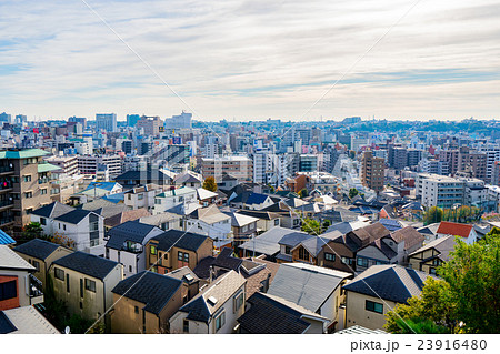 神奈川県 横浜市の街並みの写真素材