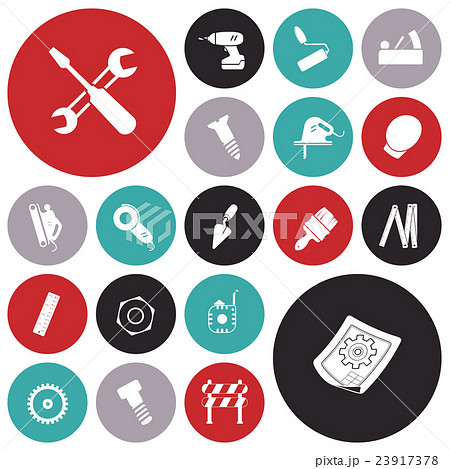 Flat design icons for construction and industrial 23917378