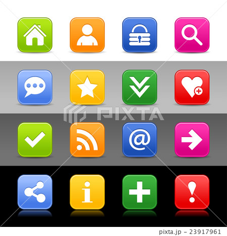 Web icon set with basic sign 23917961