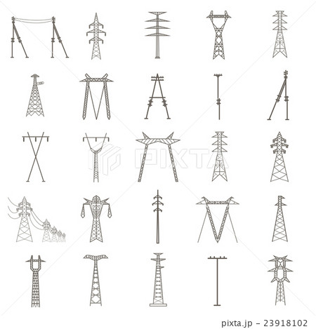 High voltage electric line pylon 23918102