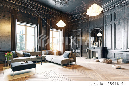 black living room 23918164