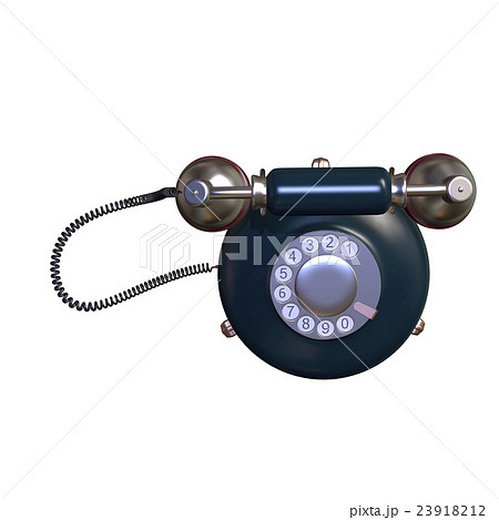 Retro style phone 3d illustration 23918212