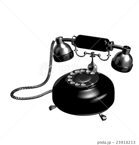 Retro style phone 3d illustration 23918213
