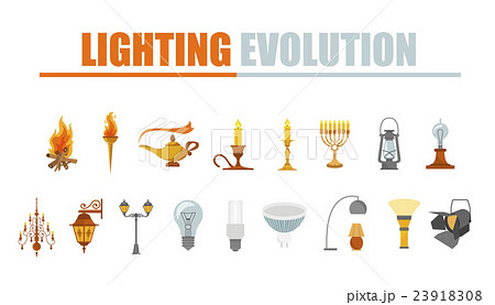 Lighting elements icon set 23918308