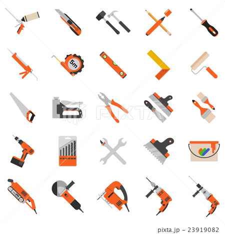 Home repair tools vector icons. Home repair tools vector icons. 23919082