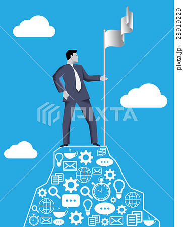 Business reaching success peak 23919229