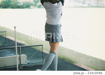 Japanese woman golfer , housewife 23919486