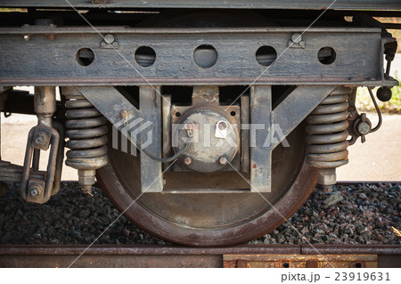 Dark railway carriage wheel with suspension Dark railway carriage wheel with suspension 23919631