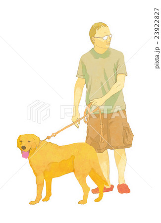 犬の散歩 イラストのイラスト素材