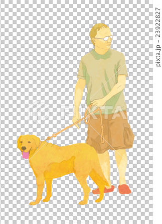 犬の散歩　イラスト 23922827