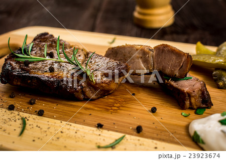 Grilled pork steak 23923674