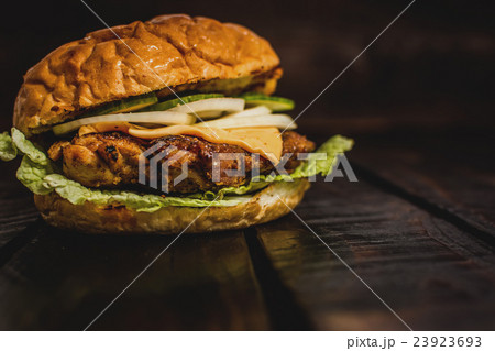 Grilled chicken burger Grilled chicken burger 23923693