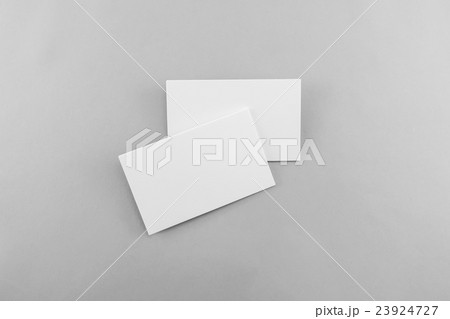 Blank business card, postcard with soft shadows. 23924727