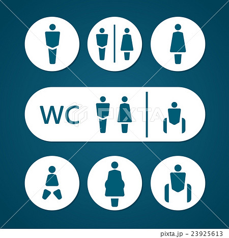 Restroom male female pregnant cripple sign 23925613