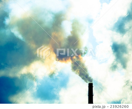 pipe with thick smoke and the sky, clouds pipe with thick smoke and the sky, clouds 23926260