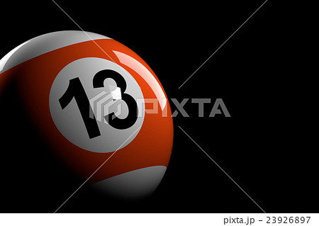 Pool Ball Number 13, 3D Rendering 23926897