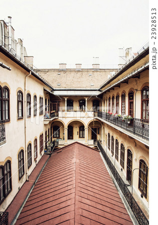 Courtyard of old building in centre of Budapest Courtyard of old building in centre of Budapest 23928513