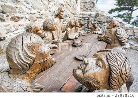 Wooden sculpture of Last supper in Nitra castle Wooden sculpture of Last supper in Nitra castle 23928516