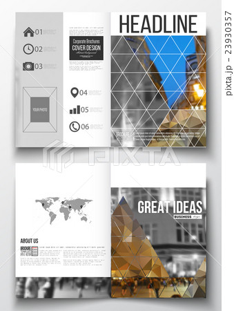 Set of business templates for brochure, magazine Set of business templates for brochure, magazine 23930357