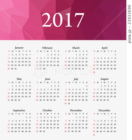 Calendar 2017. Week starts from Sunday. Calendar 2017. Week starts from Sunday. 23933690