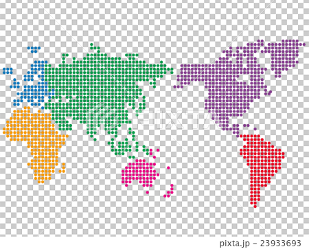 世界地圖彩色圓圈 23933693