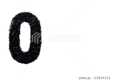 The black number 0 Isolated on white background 23934153