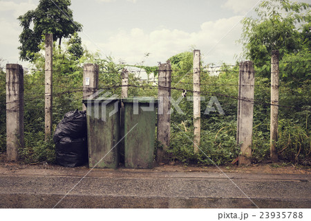 bicycle with rust barbed wire 23935788