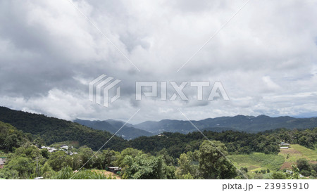 view of mountain hill and tropical forest 23935910