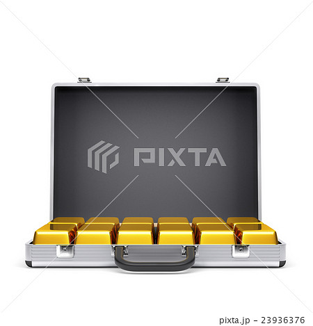 Suitcase with gold bars 23936376