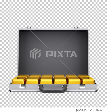 Suitcase with gold bars 23936376