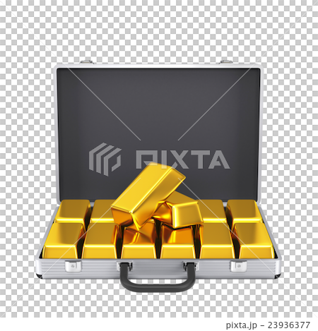 Suitcase with gold bars 23936377